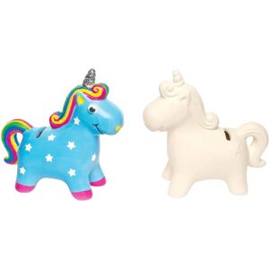 Einhorn-Spardose aus Keramik - 2 Keramik-Spardosen zum Bemalen - Kinder Einhorn-Spardose aus Keramik - 2 Keramik-Spardosen zum Bemalen - Kinder