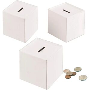 Kunststof Cube Spaarpot - 3 Stuks - 10cm - Spaarpot Kunststof Cube Spaarpot - 3 Stuks - 10cm - Spaarpot