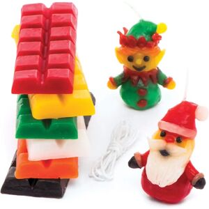 Marca Modelo - Cera y Mechas para Velas Navideñas - 6 Bloques - 15 Velas Marca Modelo - Cera y Mechas para Velas Navideñas - 6 Bloques - 15 Velas