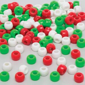Verpakking van 500 kerstkralen - Assortiment kleuren Verpakking van 500 kerstkralen - Assortiment kleuren