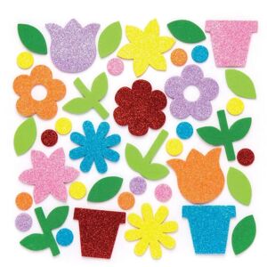 Baker Ross Glitzernde Moosgummi-Aufkleber - Blumen Garten - 150 Stück Baker Ross Glitzernde Moosgummi-Aufkleber - Blumen Garten - 150 Stück