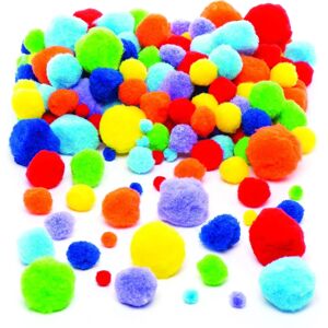 Großpackung Regenbogen Pom Poms - 200 Stück Großpackung Regenbogen Pom Poms - 200 Stück