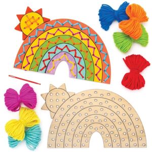 Dřevěný art s duhou Baker Ross - Dětská sada, 21x13cm Dřevěný art s duhou Baker Ross - Dětská sada, 21x13cm