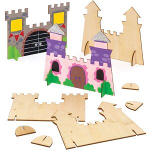 Baker Ross Holz Schloss Set - 6 Stück, 13cm Baker Ross Holz Schloss Set - 6 Stück, 13cm
