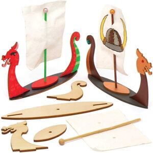 Baker Ross Holz-Wikinger-Langboot-Bastelset - 17cm Baker Ross Holz-Wikinger-Langboot-Bastelset - 17cm
