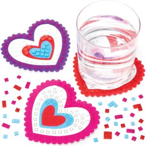 Sous-verres en mosaïque de cœur Baker Ross - 6 ensembles de mousse - Artisanat pour enfants - Publicité Sous-verres en mosaïque de cœur Baker Ross - 6 ensembles de mousse - Artisanat pour enfants - Publicité