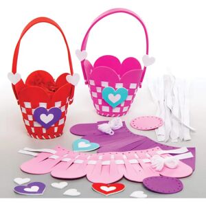 Baker Ross Heart Foam Basket Weaving Kits - 4 Sets for Kids - Valentine Crafts - 11.5cm - Silver Baker Ross Heart Foam Basket Weaving Kits - 4 Sets for Kids - Valentine Crafts - 11.5cm - Silver