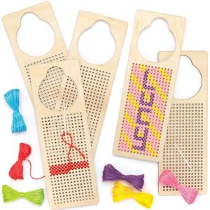 Baker Ross Holz Türhänger Kreuzstich Sets - Bastelset Baker Ross Holz Türhänger Kreuzstich Sets - Bastelset