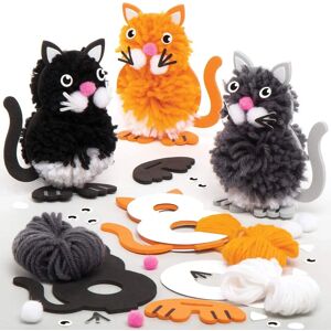 Kit di Pom Pom Gatto Baker Ross - 4 Colori Assortiti - Lana - Schiuma - 11cm - Kit Creativo Kit di Pom Pom Gatto Baker Ross - 4 Colori Assortiti - Lana - Schiuma - 11cm - Kit Creativo