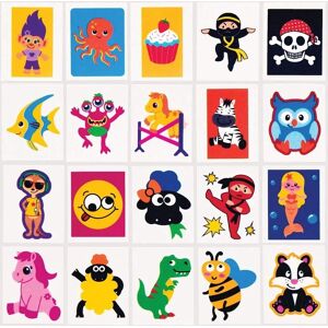 Baker Ross 80 Tatuajes temporales variados - Diseños para niños en papel y tinta Baker Ross 80 Tatuajes temporales variados - Diseños para niños en papel y tinta