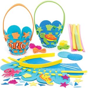 Baker Ross Juegos de cestas de espuma marinas - 4 juegos - Manualidades para niños Baker Ross Juegos de cestas de espuma marinas - 4 juegos - Manualidades para niños