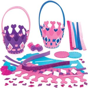 Kit de cesta de tejido con corona de princesa - 11.5cm - Manualidades divertidas para niños Kit de cesta de tejido con corona de princesa - 11.5cm - Manualidades divertidas para niños