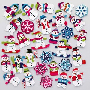 Moosgummi-Aufkleber Schneemann - 200 Stück - Verschiedene Weihnachtsdesigns - 35-50mm Moosgummi-Aufkleber Schneemann - 200 Stück - Verschiedene Weihnachtsdesigns - 35-50mm