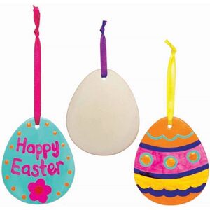 Baker Ross Pasen Eier Keramiek Decoraties - Set van 5 Baker Ross Pasen Eier Keramiek Decoraties - Set van 5