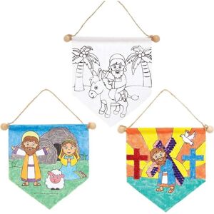 Bannières en tissu à colorier de la Semaine Sainte (Paquet de 3) Bannières en tissu à colorier de la Semaine Sainte (Paquet de 3)