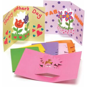 Baker Ross Blumen-Pop-out-Karten - Pack von 10 - Grußkarten Baker Ross Blumen-Pop-out-Karten - Pack von 10 - Grußkarten