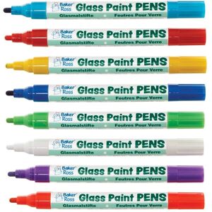 Rainbow Colours Glass Paint Pens - Paint Pen Set of 8 Rainbow Colours Glass Paint Pens - Paint Pen Set of 8