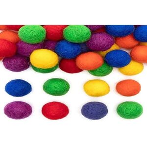 Baker Ross Rainbow Felt Balls - 56 pcs Craft Supplies Baker Ross Rainbow Felt Balls - 56 pcs Craft Supplies