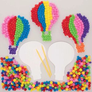 Baker Ross Hot Air Balloon Pom Pom Art Kit - Creative DIY Craft Set Baker Ross Hot Air Balloon Pom Pom Art Kit - Creative DIY Craft Set