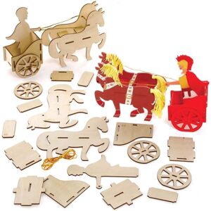 Baker Ross Römischer Streitwagen 3D Holzbausatz - 20cm Baker Ross Römischer Streitwagen 3D Holzbausatz - 20cm