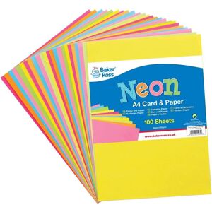Baker Ross Neon A4 Card & Paper Value Pack - Paper & Card Baker Ross Neon A4 Card & Paper Value Pack - Paper & Card