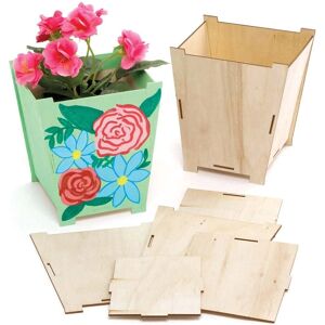 Kit di Vaso di Fiori in Legno Baker Ross - Piccole Piante, Personalizza, Facile da Montare Kit di Vaso di Fiori in Legno Baker Ross - Piccole Piante, Personalizza, Facile da Montare