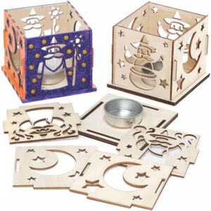 Craft Wizard Holz-Teelichthalter Sets - Halloween Dekoration Craft Wizard Holz-Teelichthalter Sets - Halloween Dekoration