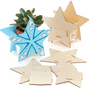 Kit di vasi da fiori in legno Craft Star - Per bambini Kit di vasi da fiori in legno Craft Star - Per bambini