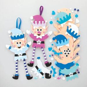 Kit decorativo di elfi appesi Baker Ross - Multicolore - Natale - 20cm Kit decorativo di elfi appesi Baker Ross - Multicolore - Natale - 20cm