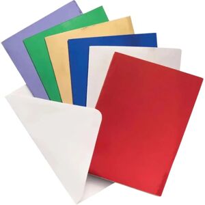 Baker Ross Metallic Kerstkaarten - Paket van 12 Baker Ross Metallic Kerstkaarten - Paket van 12