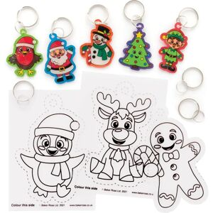 Baker Ross Llavero de Navidad que se encoge - Pack de 8 Baker Ross Llavero de Navidad que se encoge - Pack de 8