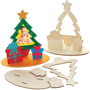 Baker Ross Christmas Wooden Photo Frame Kit - Festive Craft Baker Ross Christmas Wooden Photo Frame Kit - Festive Craft
