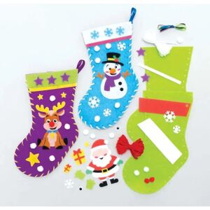 Baker Ross Kits de chaussettes de Noël - Pack de 3 - Publicité Baker Ross Kits de chaussettes de Noël - Pack de 3 - Publicité