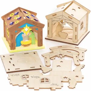 Craft Crèche en Bois Sets de Porte-Bougies - Décoration de Noël - Publicité Craft Crèche en Bois Sets de Porte-Bougies - Décoration de Noël - Publicité