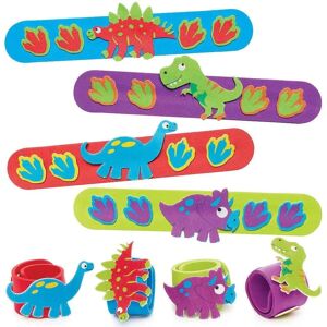 Baker Ross Dinosaurier Armbänder zum Anklicken - Packung zu 4 Baker Ross Dinosaurier Armbänder zum Anklicken - Packung zu 4