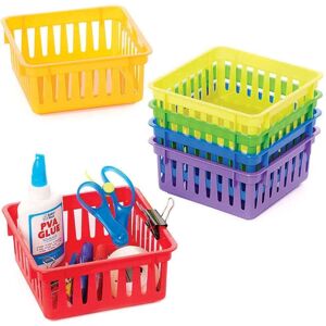 Baker Ross Multicolor Plastic Storage Baskets - Set of 6 Baker Ross Multicolor Plastic Storage Baskets - Set of 6