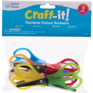 Baker Ross Multicolored Craft Scissors - Set of 8 Baker Ross Multicolored Craft Scissors - Set of 8