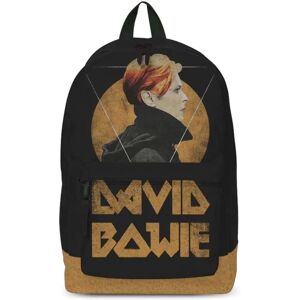 David Bowie Backpack Low Portrait Logo Official Rocksax Black David Bowie Backpack Low Portrait Logo Official Rocksax Black