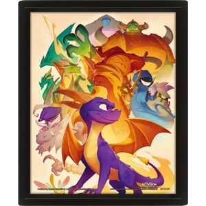 Spyro Lenticular Poster - 3D Pyramid Frame Character Collage Spyro Lenticular Poster - 3D Pyramid Frame Character Collage