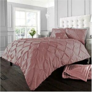 Gaveno Cavailia Double Pink Pintuck Cotton Blend Duvet Set - Duvet Set Gaveno Cavailia Double Pink Pintuck Cotton Blend Duvet Set - Duvet Set