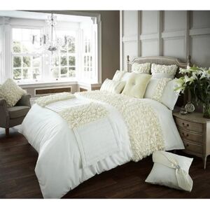 Verina Double Cream Textured Duvet Set - Bedding Set Verina Double Cream Textured Duvet Set - Bedding Set
