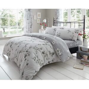 Gaveno Cavailia Double Grey Birdie Blossom Floral Duvet Set - Bedding Gaveno Cavailia Double Grey Birdie Blossom Floral Duvet Set - Bedding