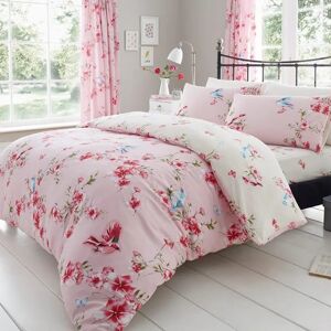 Gaveno Cavailia King Pink Birdie Blossom Duvet Set Gaveno Cavailia King Pink Birdie Blossom Duvet Set