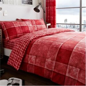 Gaveno Cavailia King Red Denim Check Duvet Cover Set - Bedding Gaveno Cavailia King Red Denim Check Duvet Cover Set - Bedding