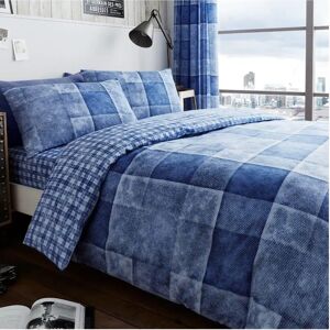 Gaveno Cavailia Denim Check Duvet Cover Bedding Set - Bedding Set Gaveno Cavailia Denim Check Duvet Cover Bedding Set - Bedding Set
