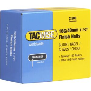 Tacwise 16 Gauge Finish Nails - 40mm - Pack 2500 Tacwise 16 Gauge Finish Nails - 40mm - Pack 2500