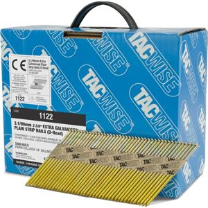 Tacwise 1122 3.1/90mm Extra Galvanised Framing Nails - D Head, Plain Shank Tacwise 1122 3.1/90mm Extra Galvanised Framing Nails - D Head, Plain Shank