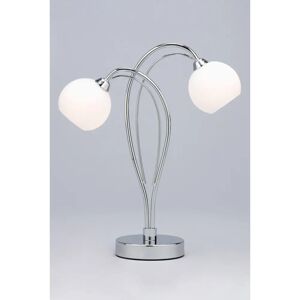 BHS Lighting Soni Table Lamp - Minimalist style, Chrome finish, Opal glass shades - Table Lamp BHS Lighting Soni Table Lamp - Minimalist style, Chrome finish, Opal glass shades - Table Lamp