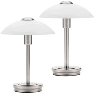 Litecraft Nickel Touch Base Table Lamp - 2 Pack Litecraft Nickel Touch Base Table Lamp - 2 Pack