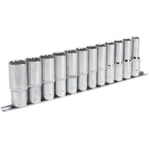 Sealey AK2685 Deep Socket Set 12pc - Metric Sealey AK2685 Deep Socket Set 12pc - Metric